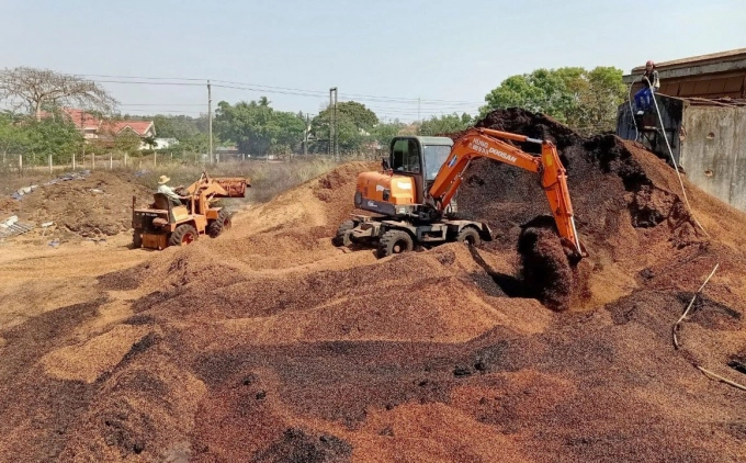 Ủ vỏ cà phê làm phân bón