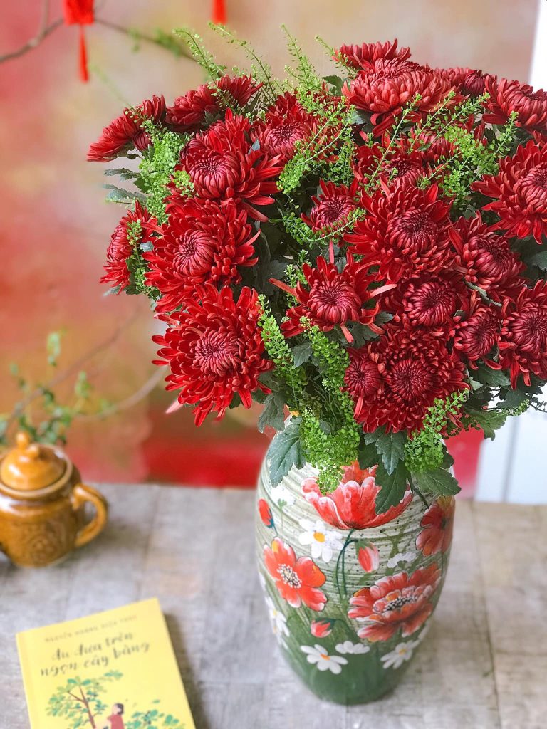 hoa cúc đỏ