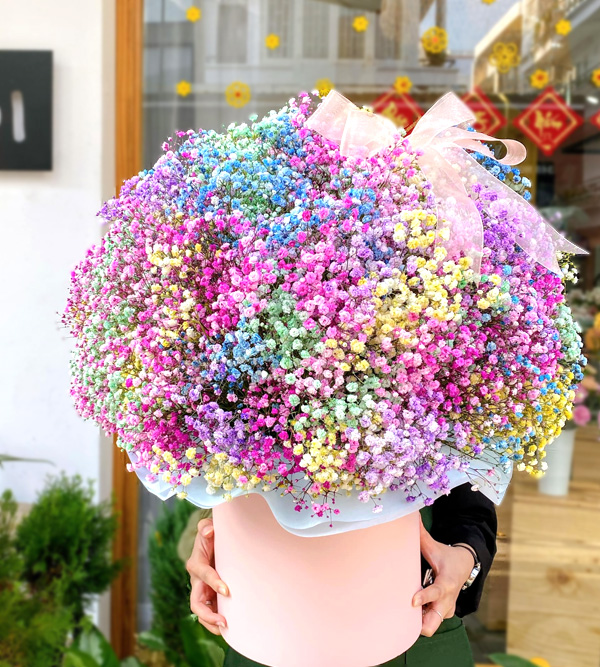 Hoa baby thường là những màu nhẹ, tươi sáng, bắt mắt