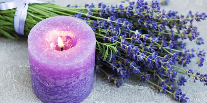 Hoa Lavender khi được chế tác thành nến thơm