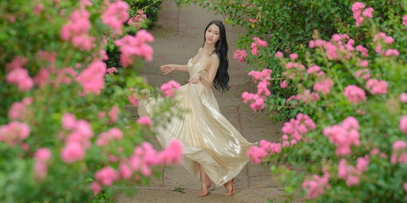 Con đường hoa tử vi khiến người xem nao lòng