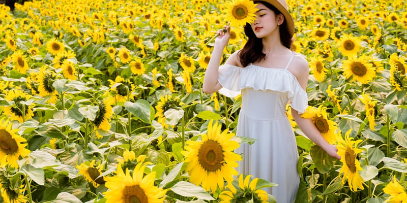 Thú vui check in cùng hoa mặt trời được các bạn trẻ yêu thích